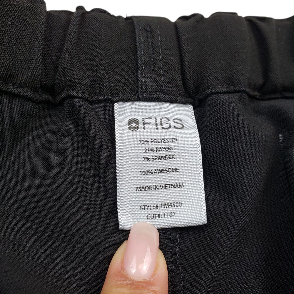 Figs Pisco Scub Pants Mens Large Black Drawstring Stretch Technical - Picture 5 of 9